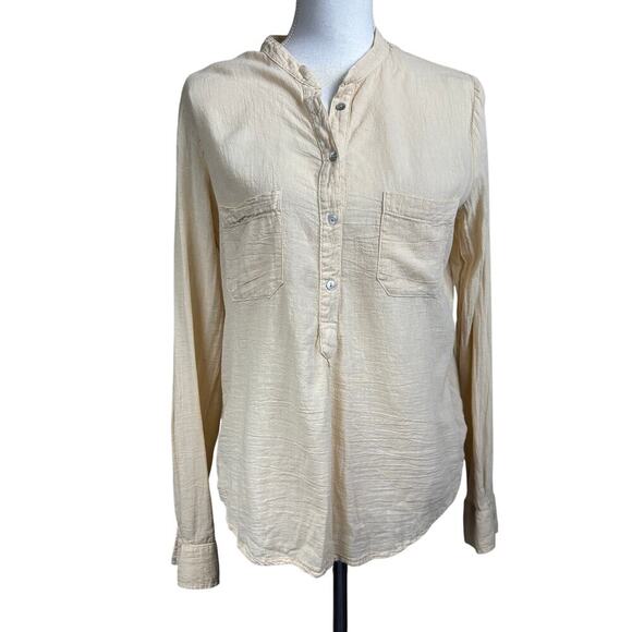 Honorine peach button front top, small, beachwear, coastal cowgirl, resort - Picture 1 of 4